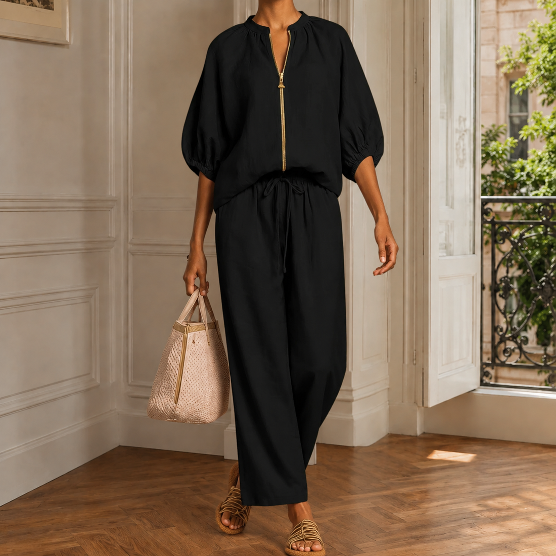 Penelope-Skye Relaxed Set - Black