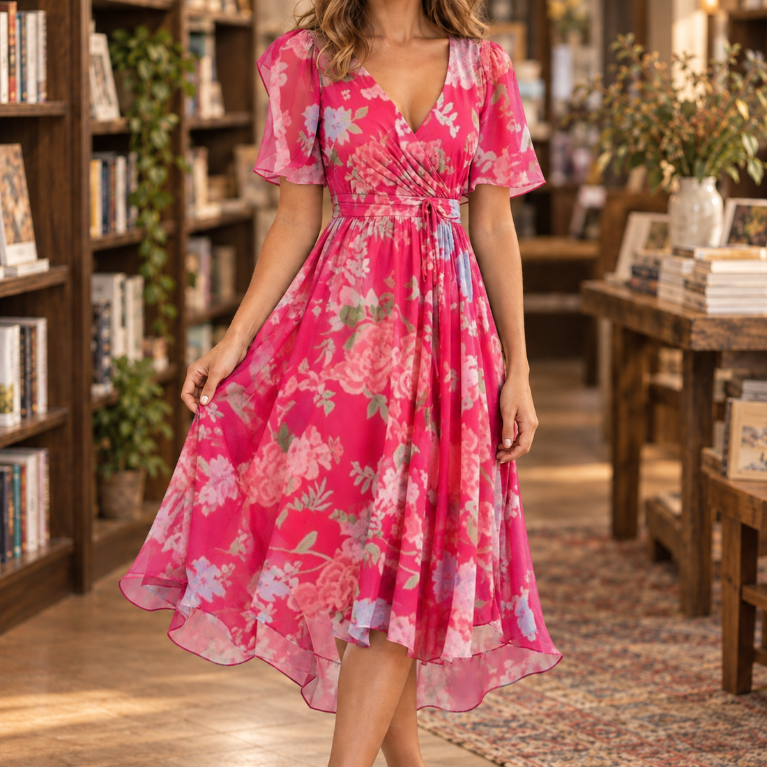 Ilaria-Eve High Low Dress - Pink