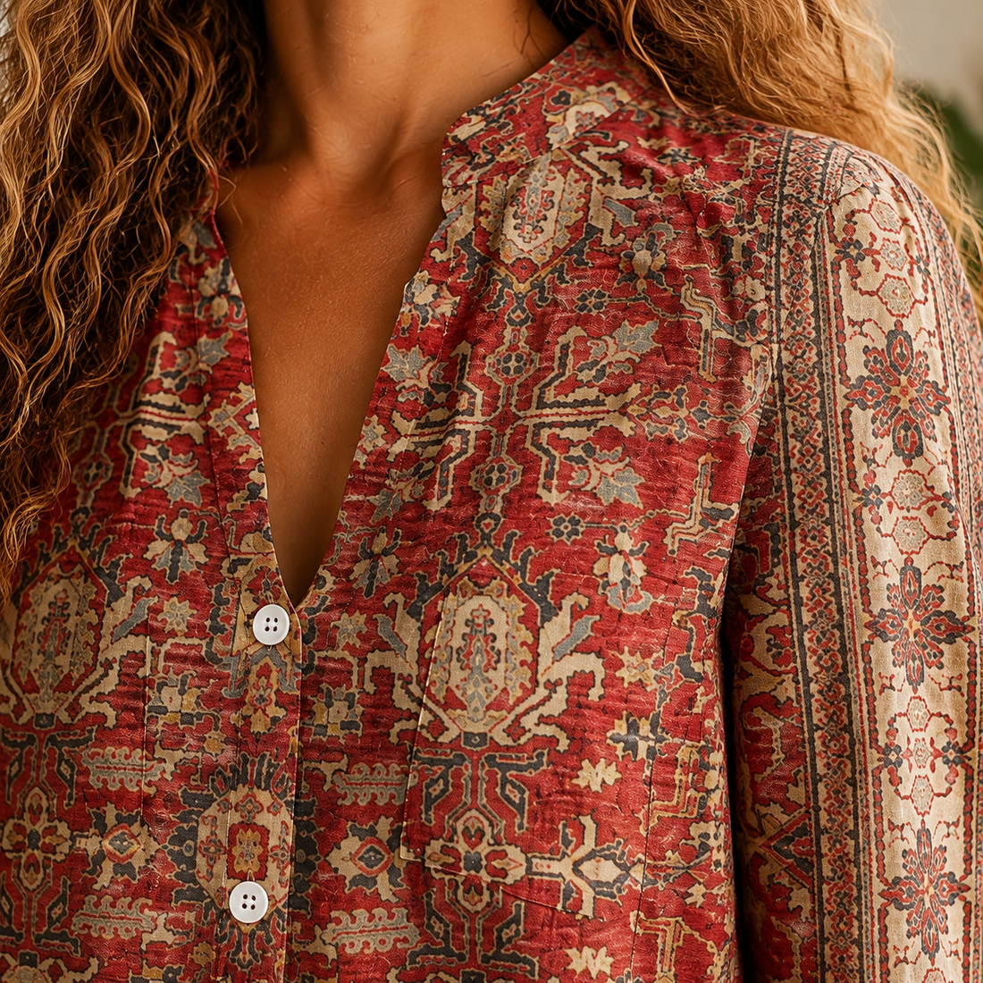Isabella-Sage Relaxed Blouse - Lead Product Detail