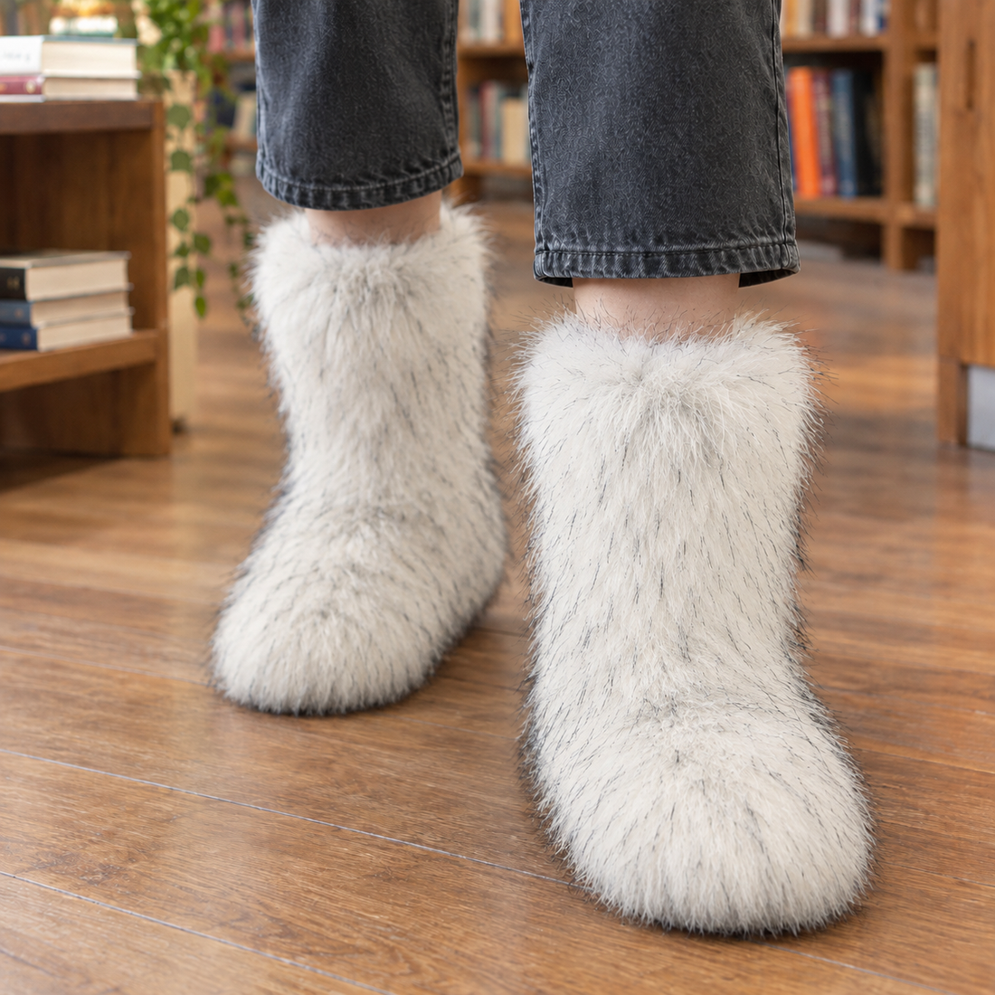 Recanati Plush Boots - White