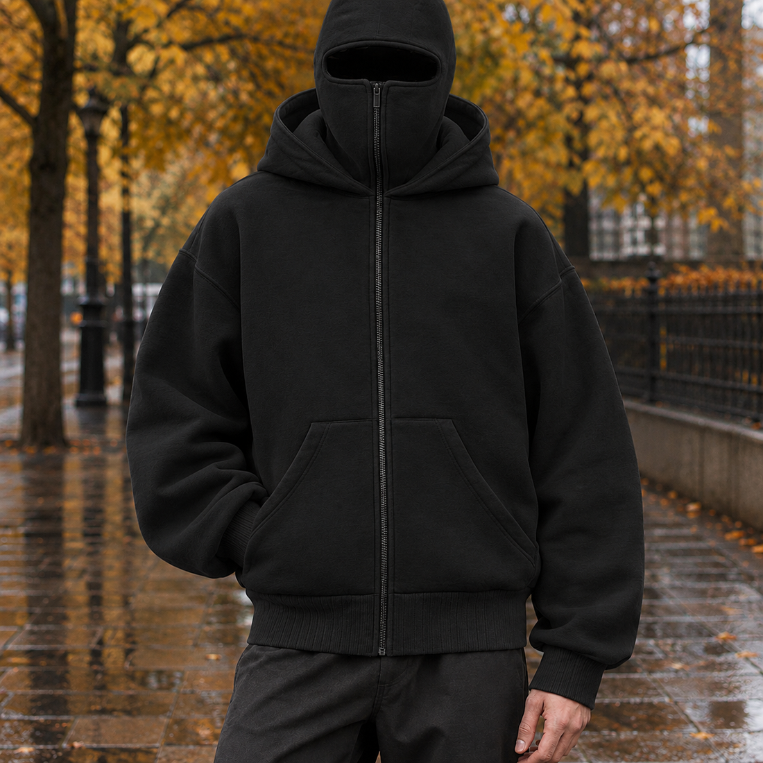 Philip-Cole Masked Jacket - Black