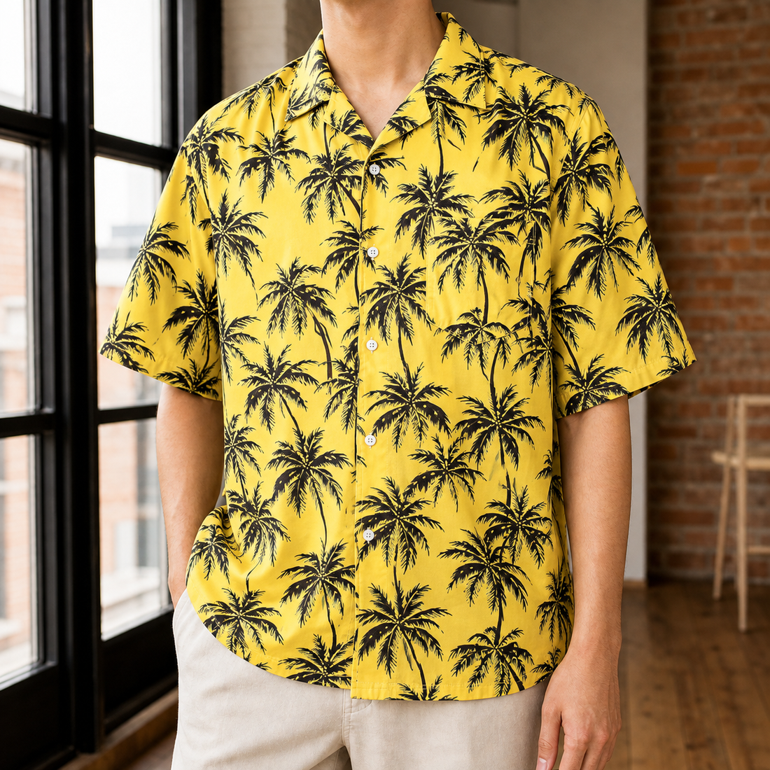 Gabriel-Hayes Tropical Shirt - Yellow