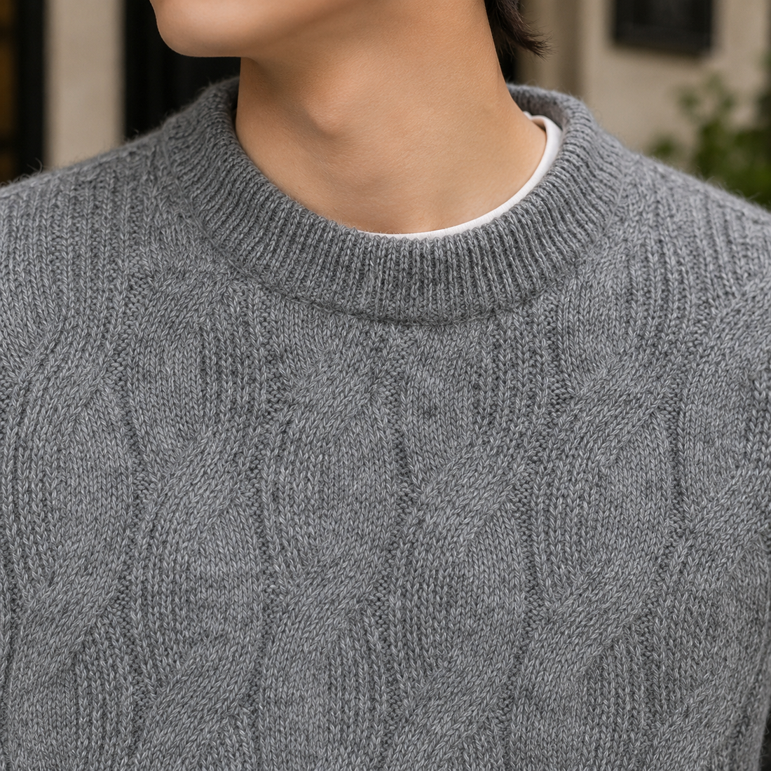 Valentin Cable Knit Sweater - Lead Product Detail