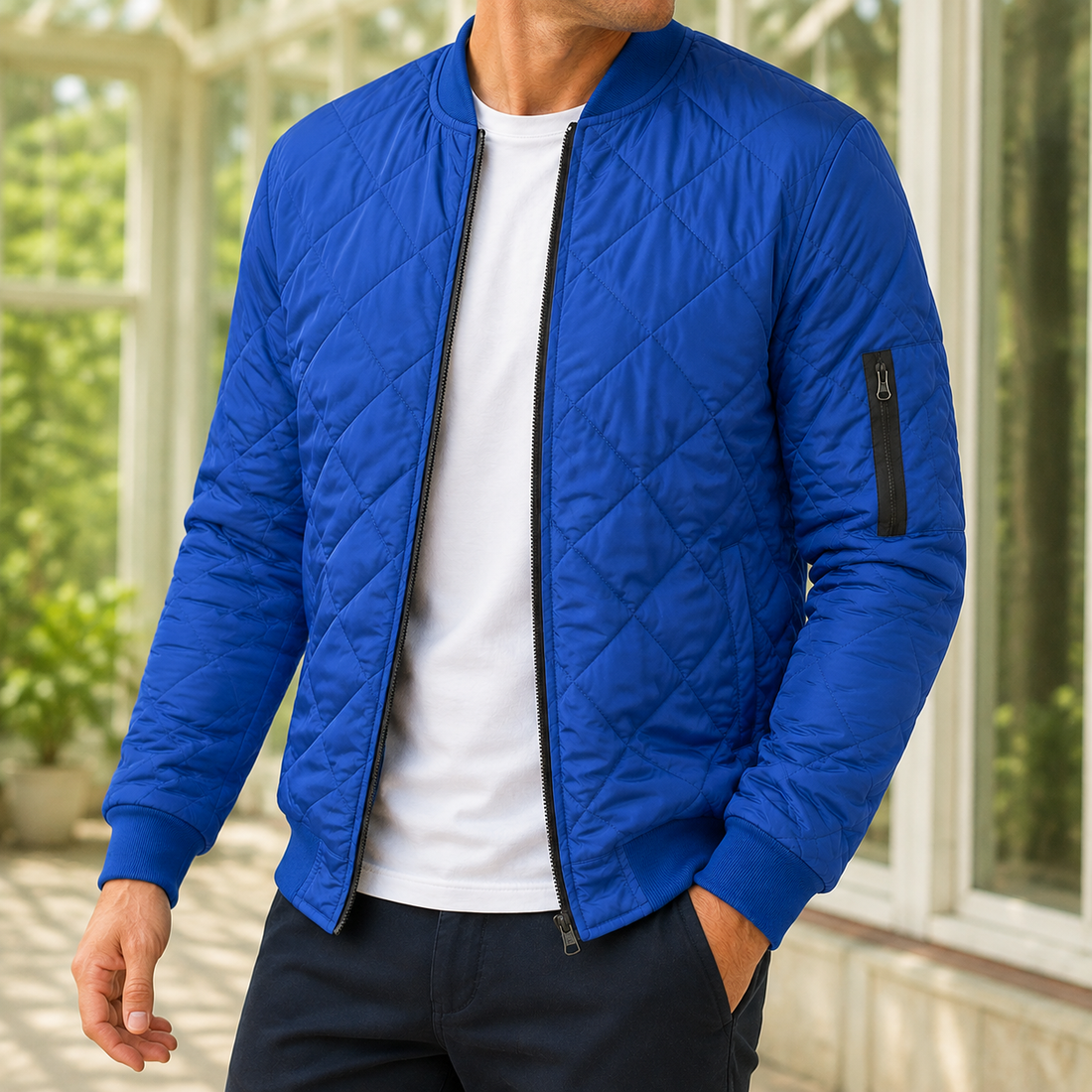Valentin-York Quilted Jacket - Blue