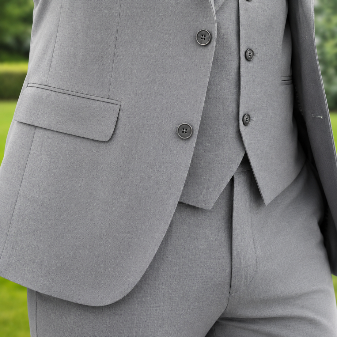 Percival Tailored Suit - Lead Product Detail