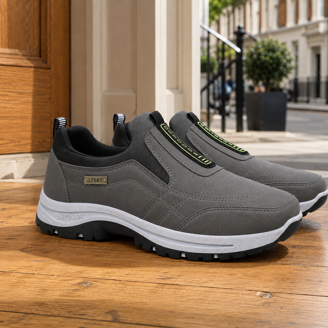 Carlotti Slip-On Sneakers - Charcoal Gray