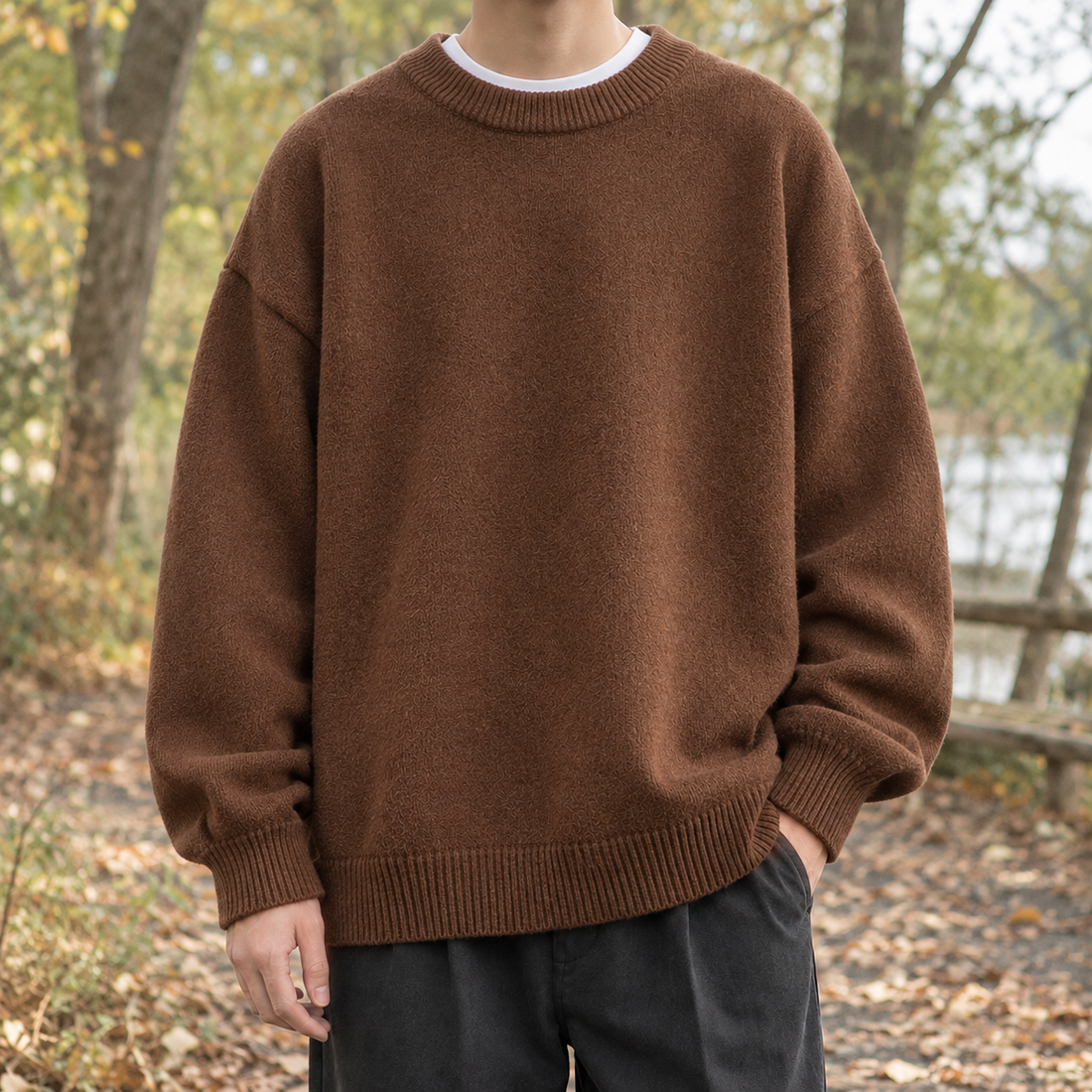 Francis-Miles Oversized Sweater - Brown