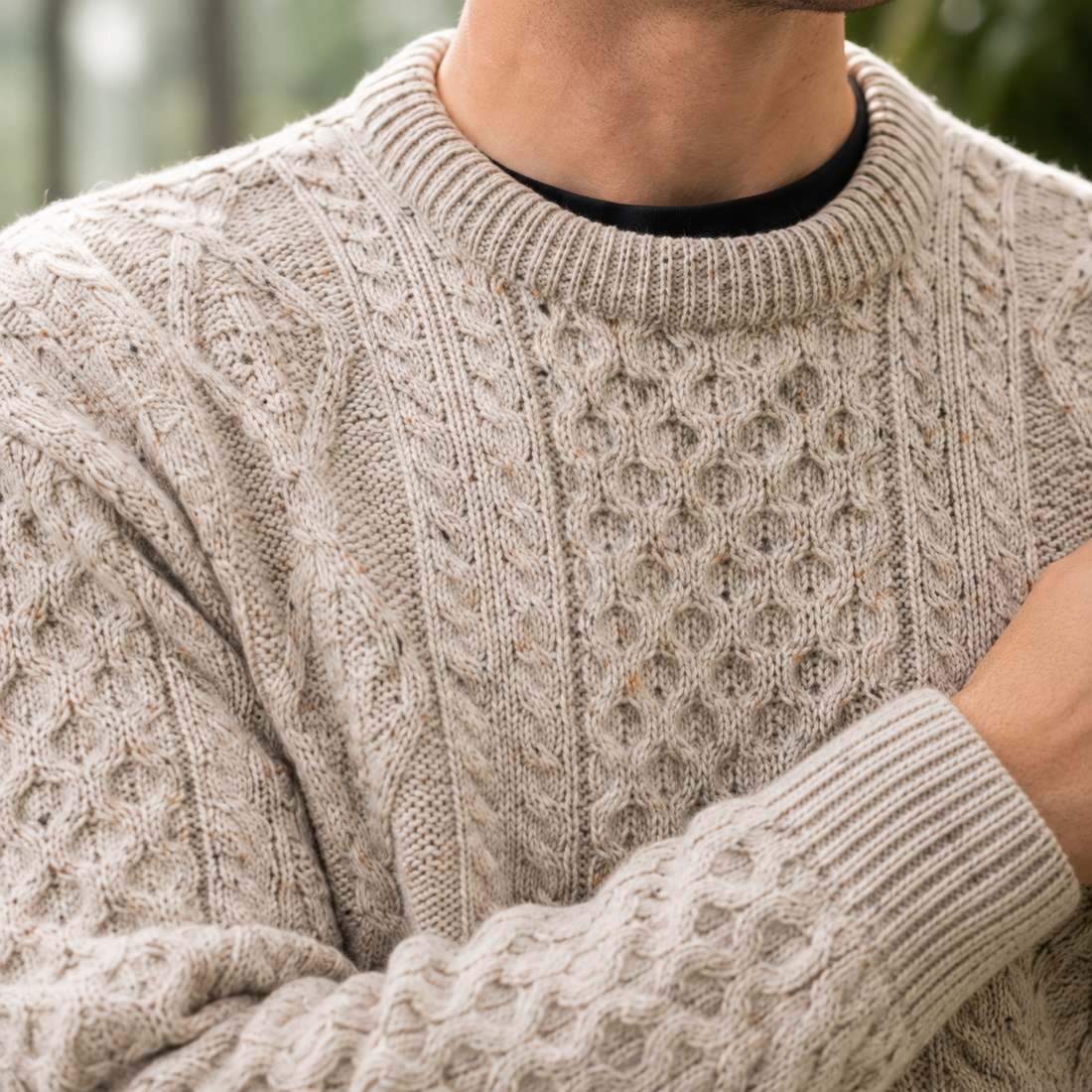 Beckett Aran Sweater - Lead Product Detail