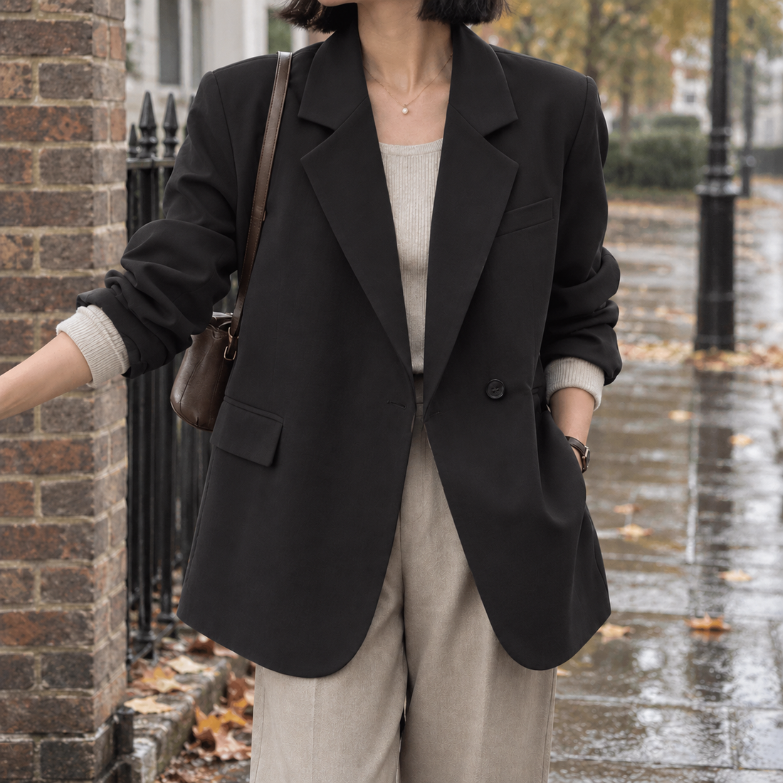 Desiree-Louise Relaxed Blazer - Black