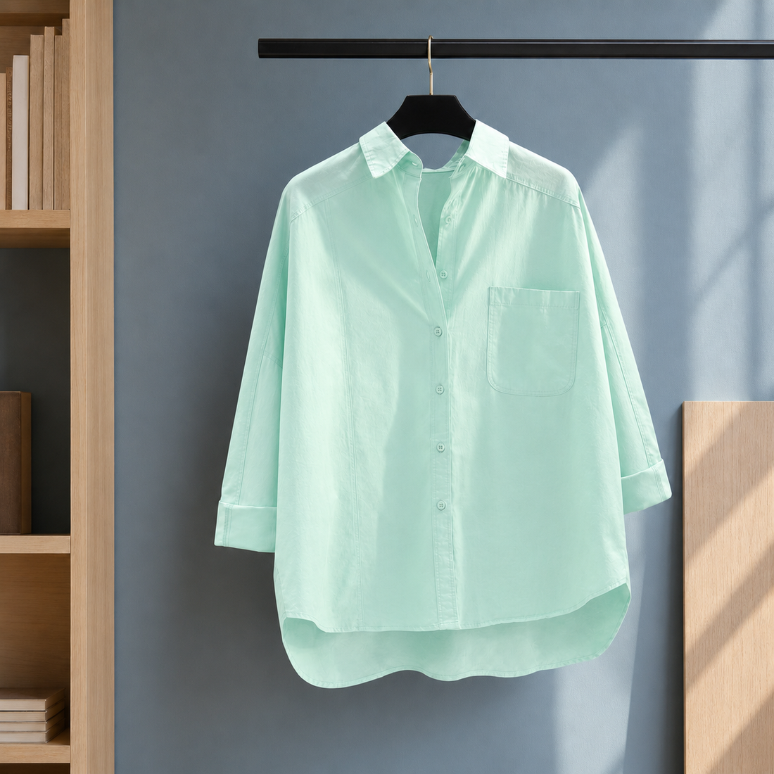 Abigail-Elise Relaxed Shirt - Light Green