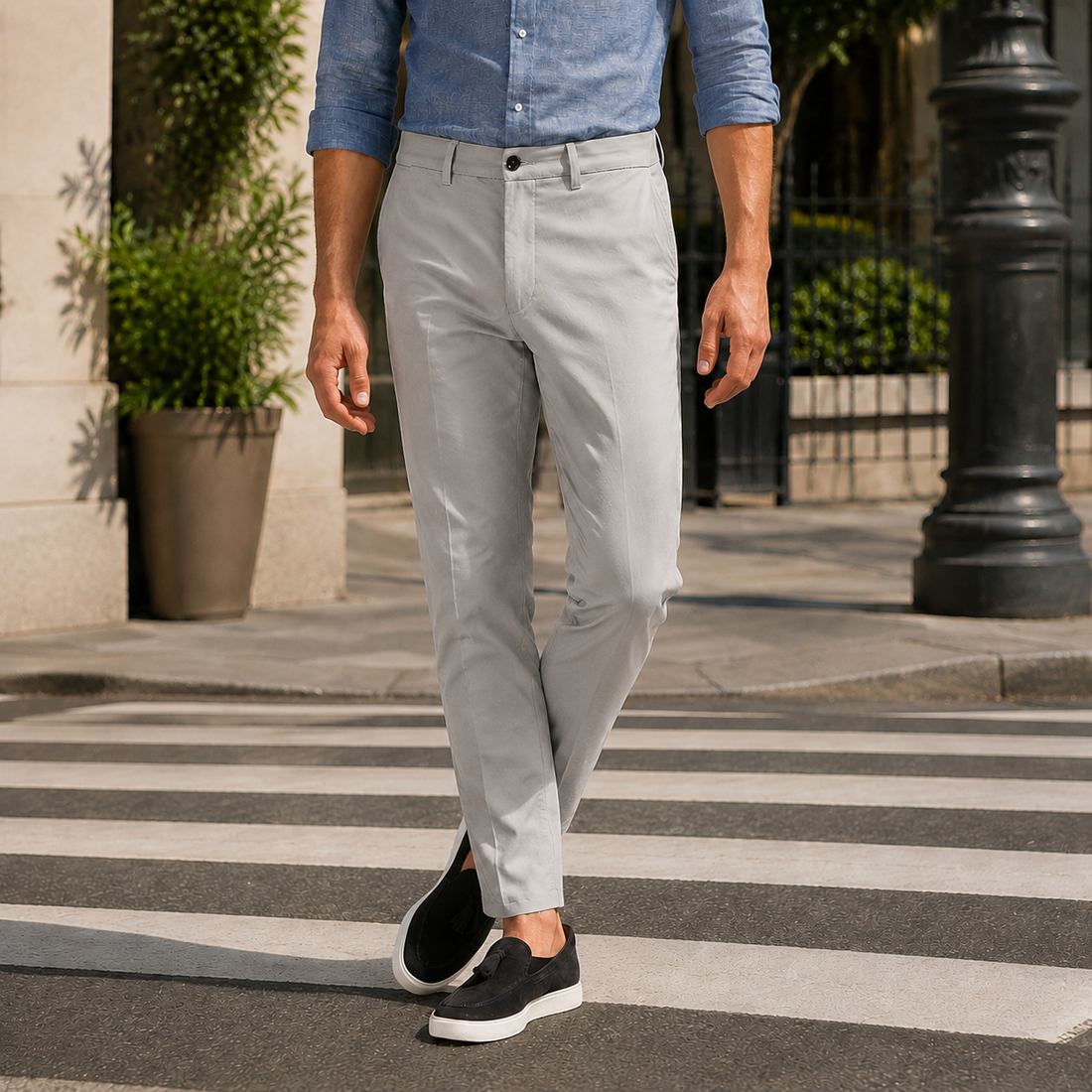 Stefan Slim Chino Pants - Burro