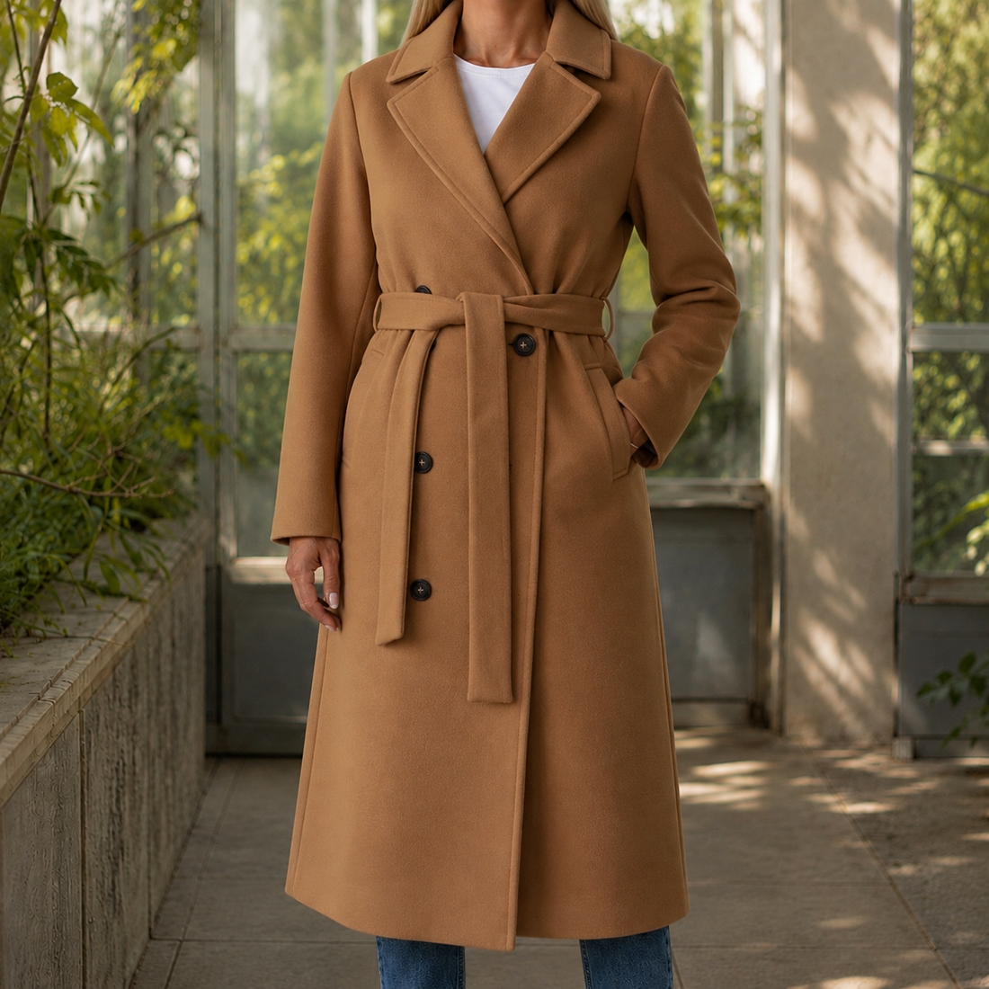 Cordelia Belted Overcoat - Camel
