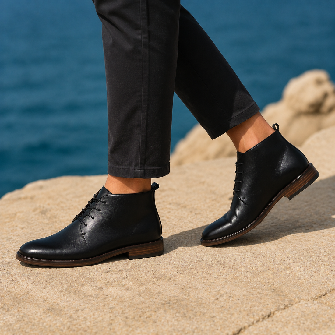 Borrelli Leather Boots - Black