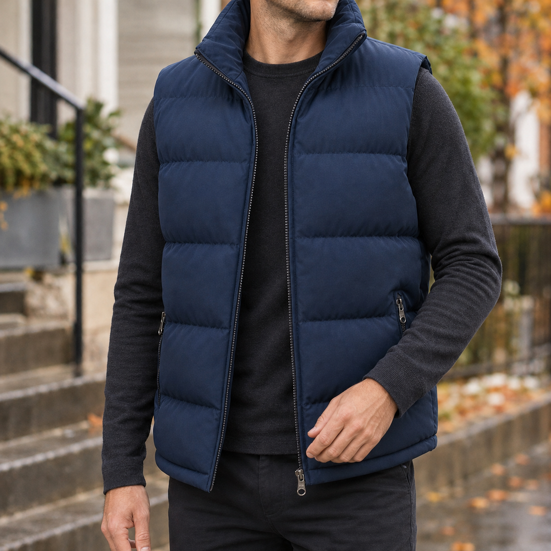 Hugo-James Puffer Vest - Dark Blue