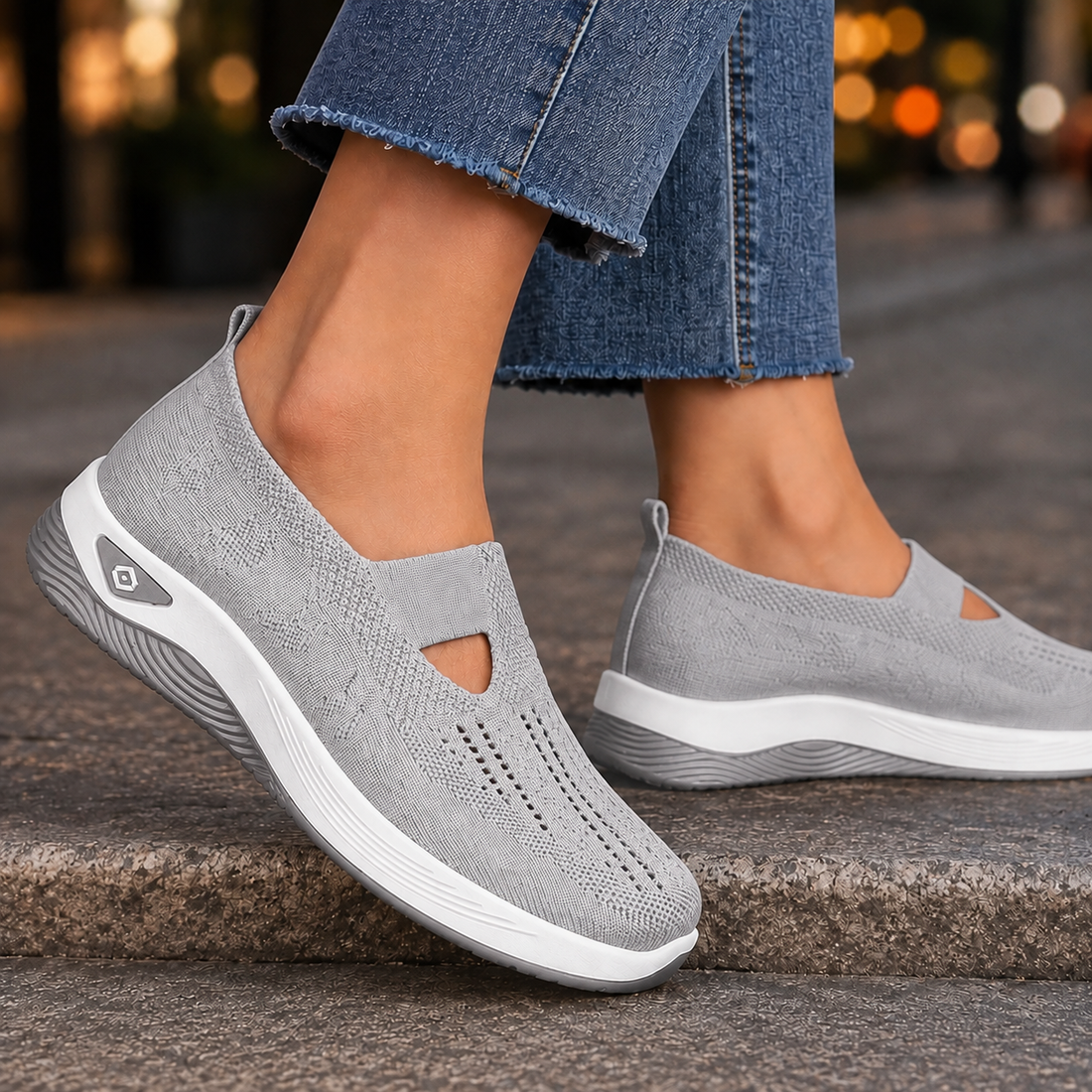 Paoletti Slip-On Sneakers - Soft Gray