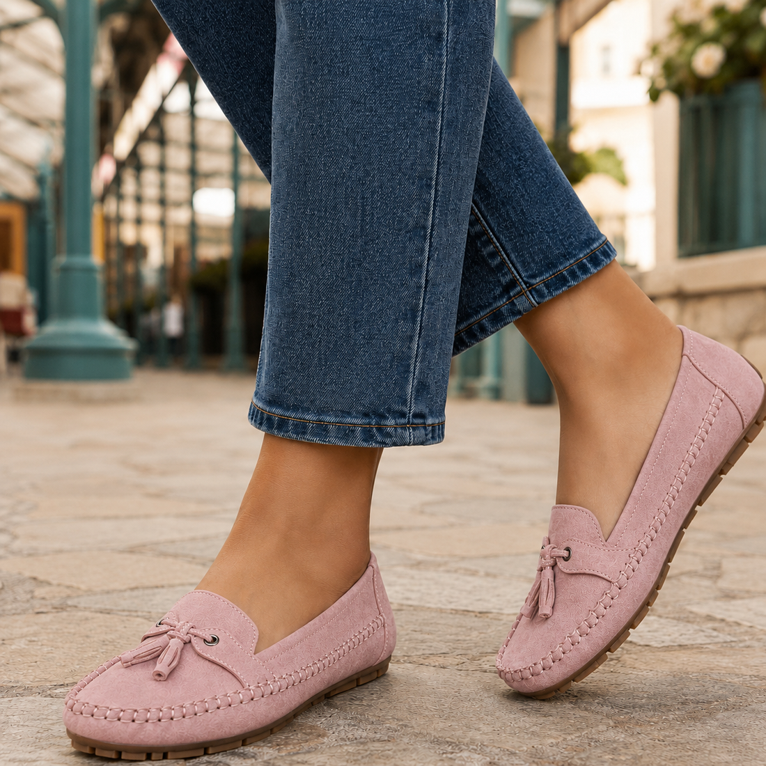 Abate Tassel Loafers - Pink