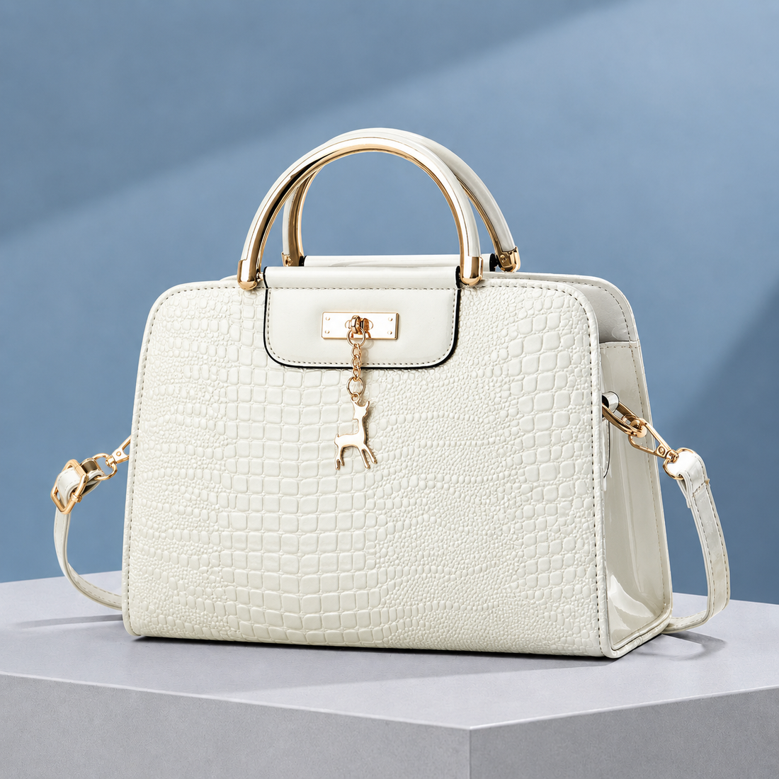 Donatelli Croc Handbag - White