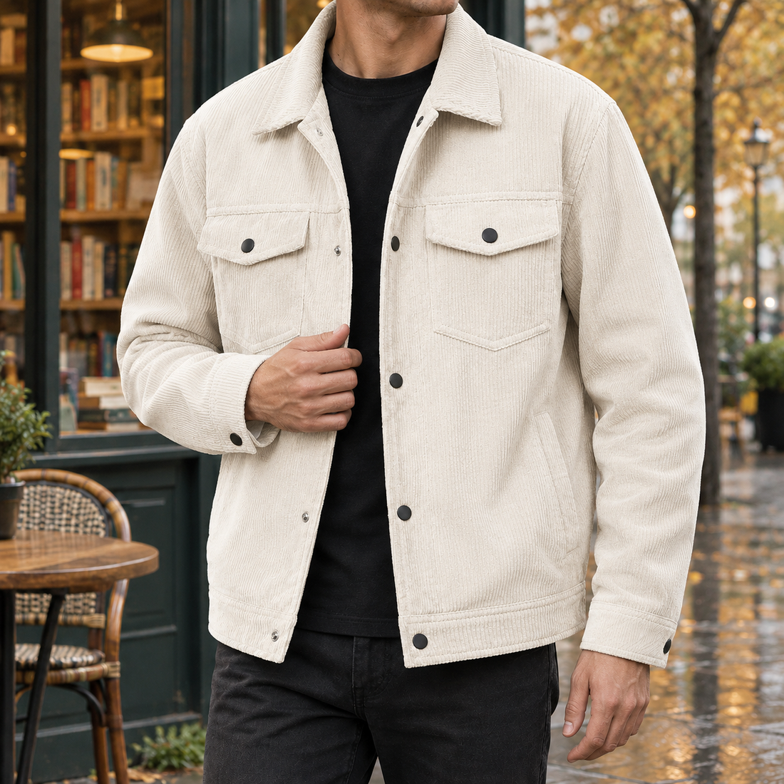 Kasimir-Cole Corduroy Jacket - White
