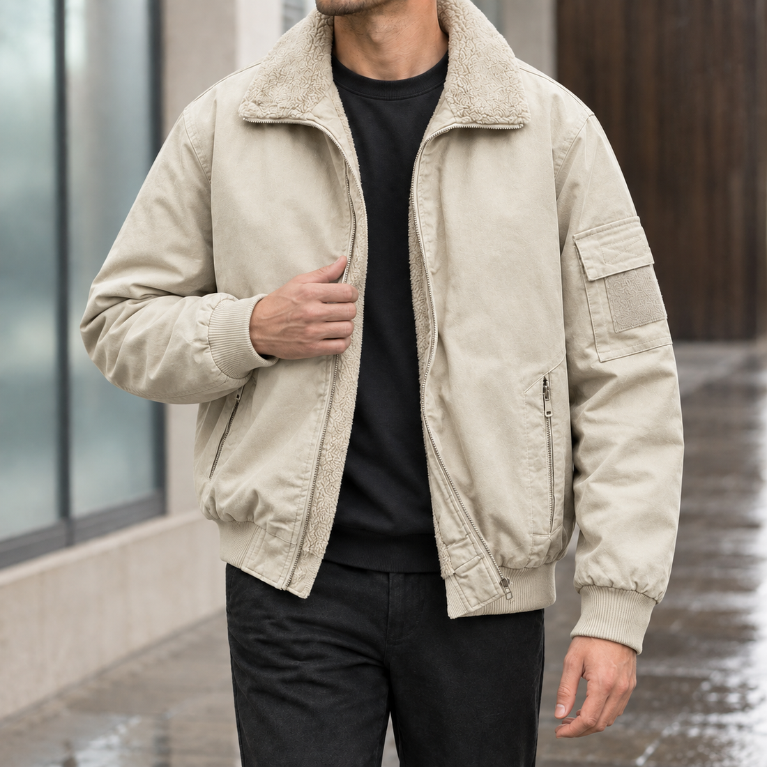 Simon-Lane Cotton Jacket - Off White