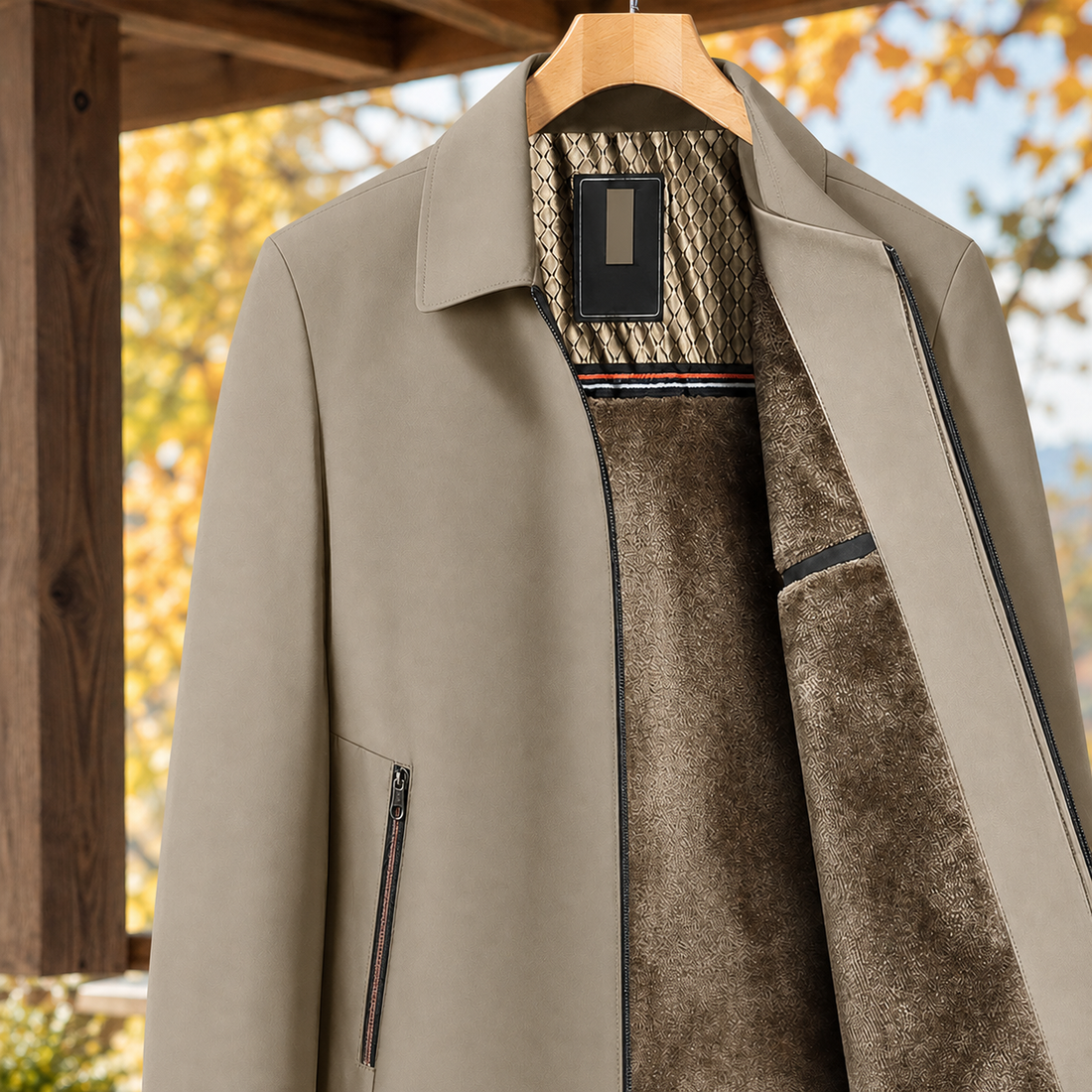 Ignatius-Wade Lapel Jacket - Khaki