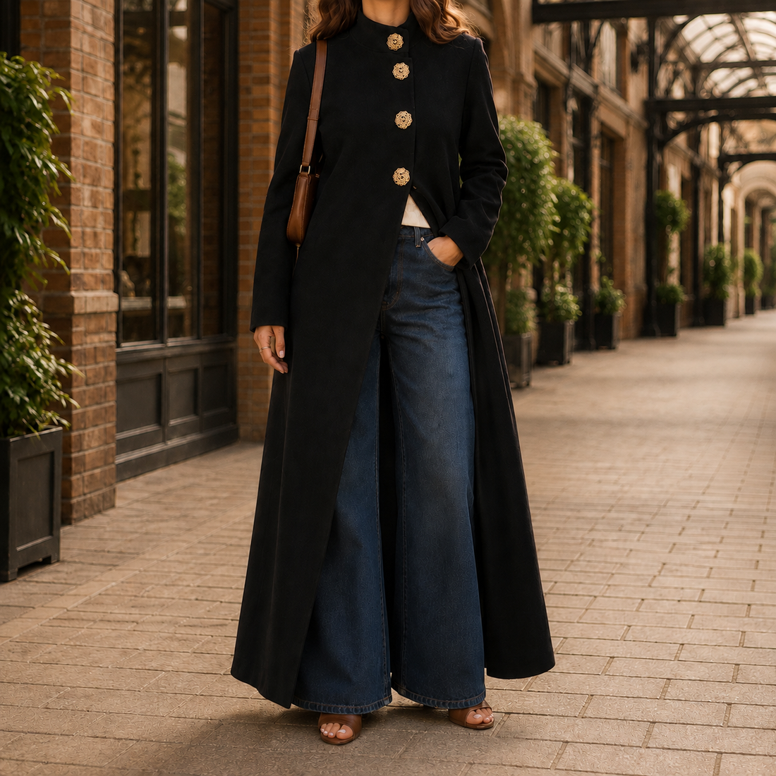 Eleanor-Jade Longline Jacket - Black