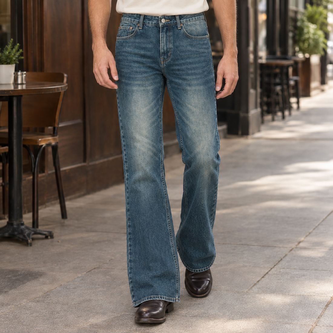 Waldemar-Flynn Flared Jeans - Vintage Blue
