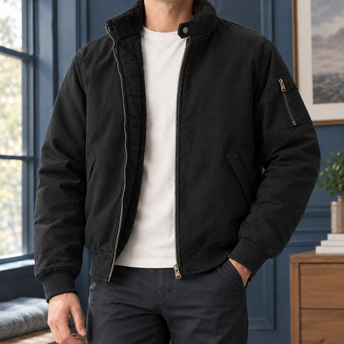 Valentin-Hayes Flight Jacket - Black