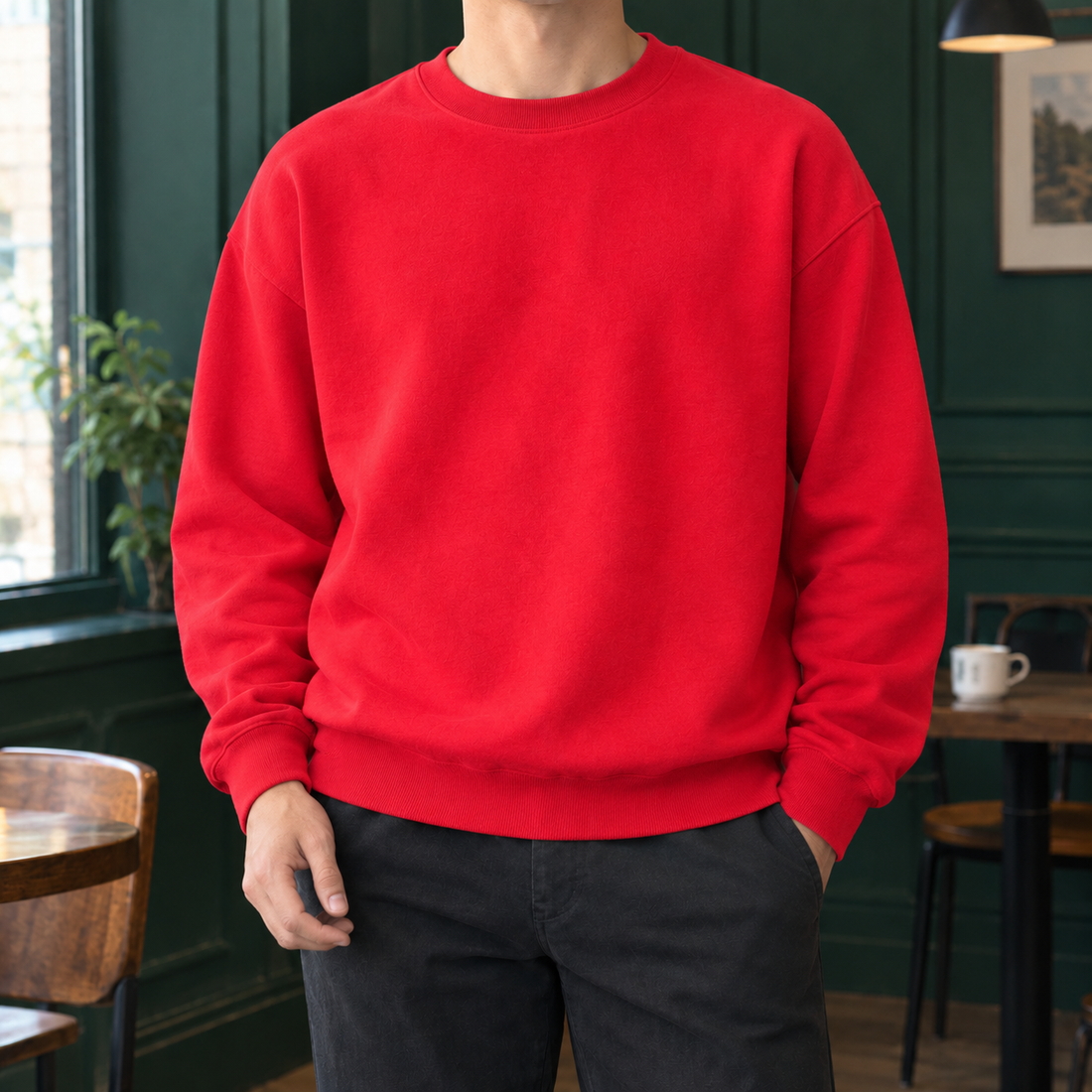 Milo-Jude Relaxed Sweatshirt - Red