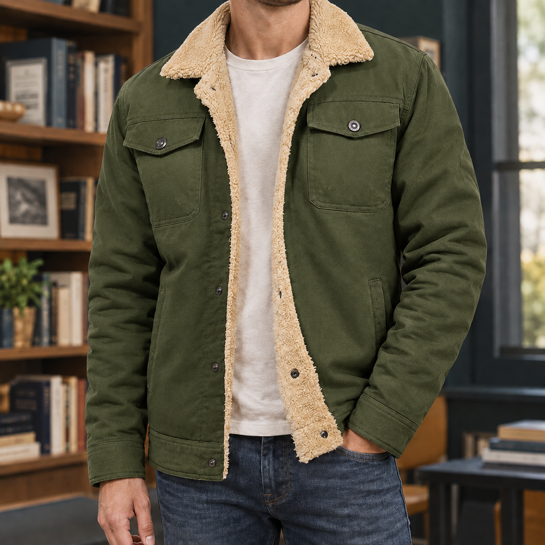 Philemon-Wren Workwear Jacket - Army Green