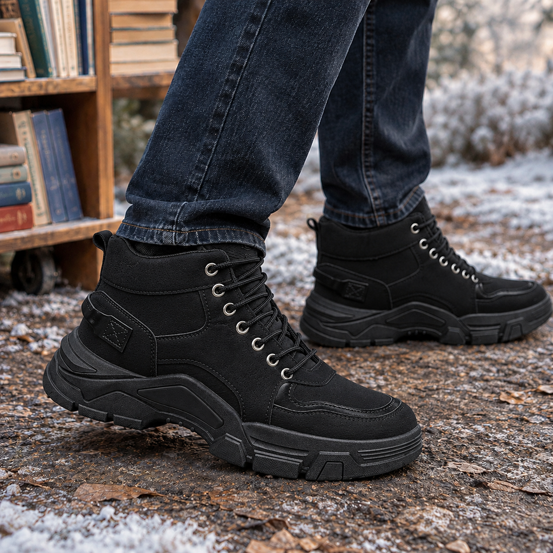Battaglia-Volo High Top Boots - Black