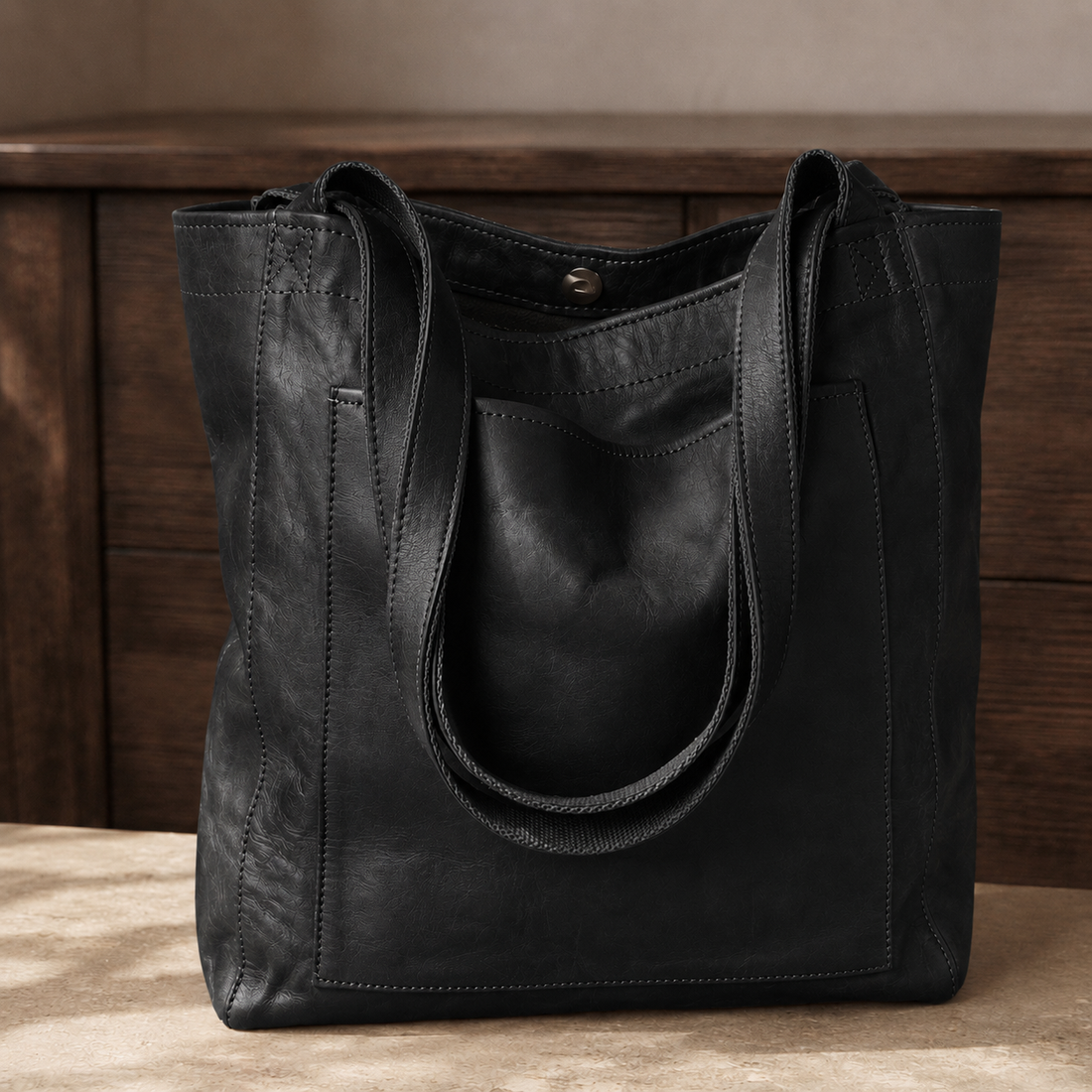 Rossi Leather Tote - Black