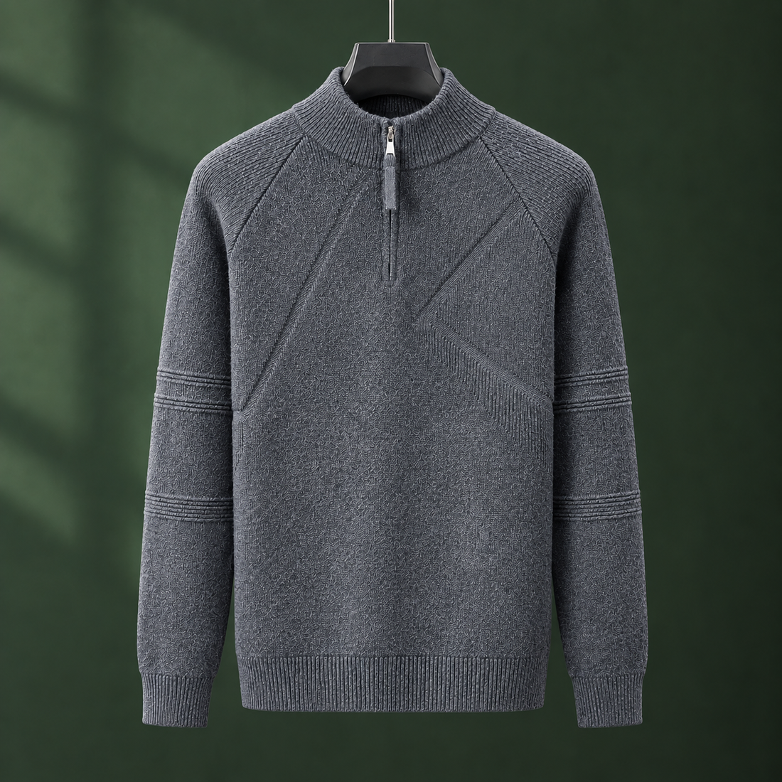 Alfred Half Zip Sweater - Dark Gray