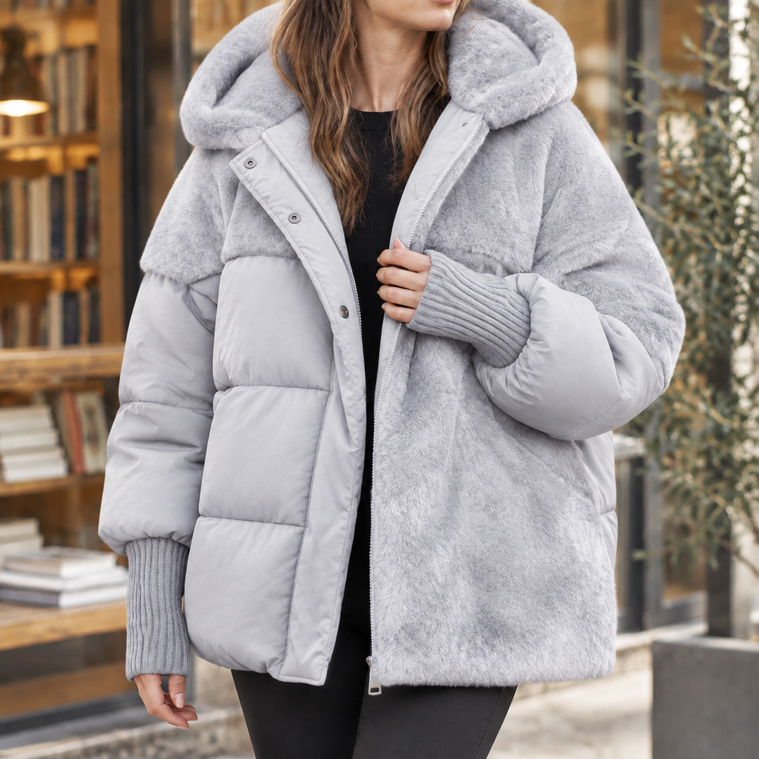 Zelie Panelled Jacket - Gray