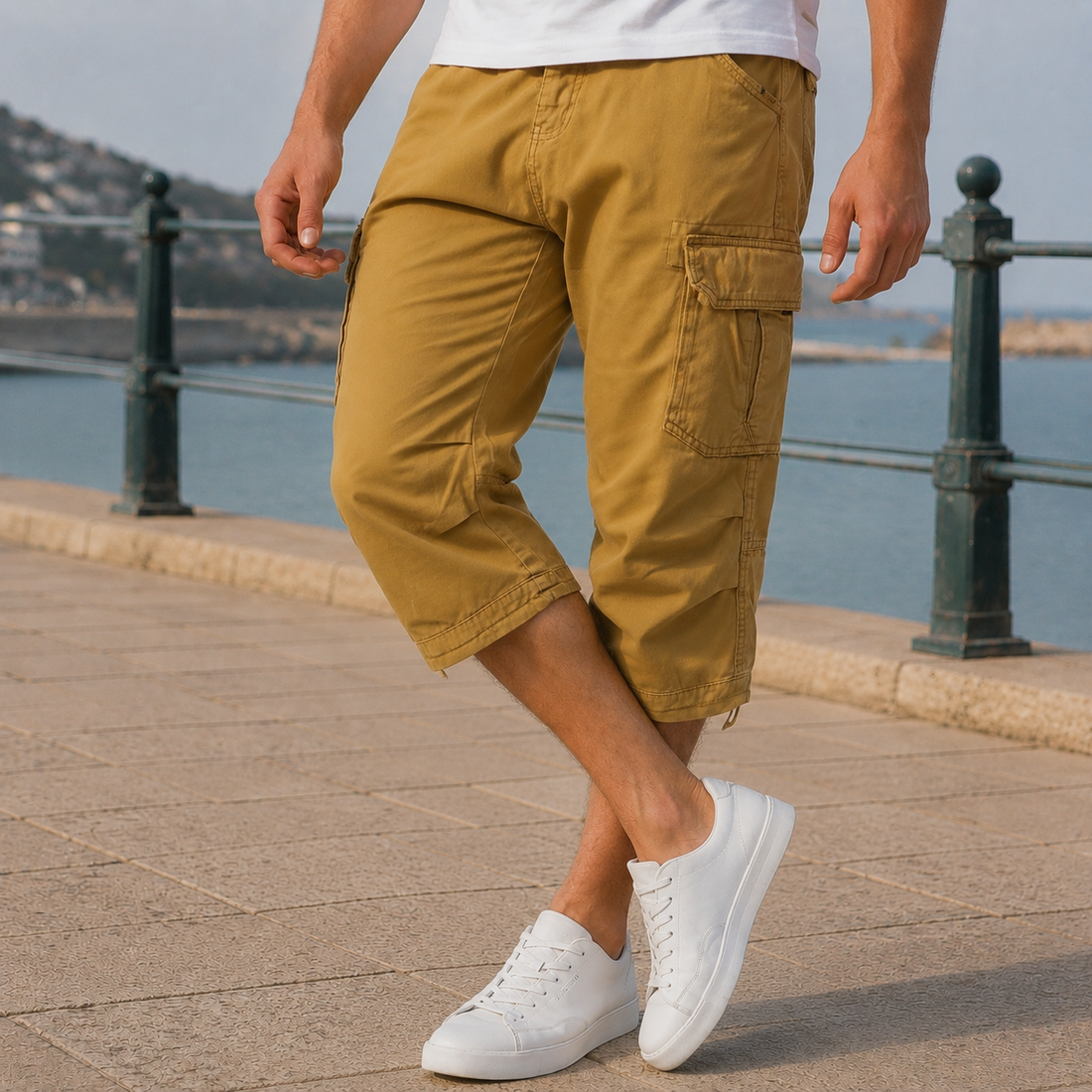 Leander Regular Cargo Shorts - Amber