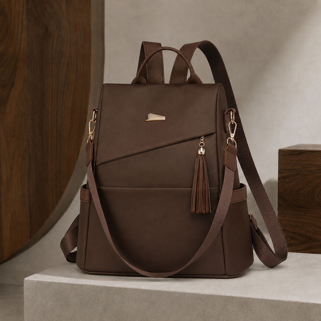Argentieri Anti-Theft Backpack - Brown
