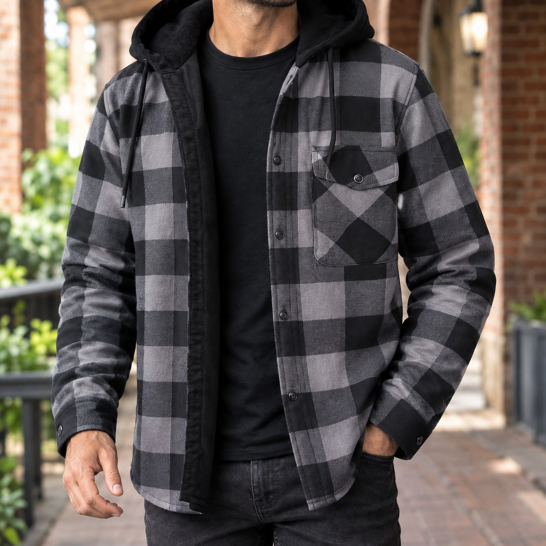 Arthur-York Plaid Jacket - Dark Gray