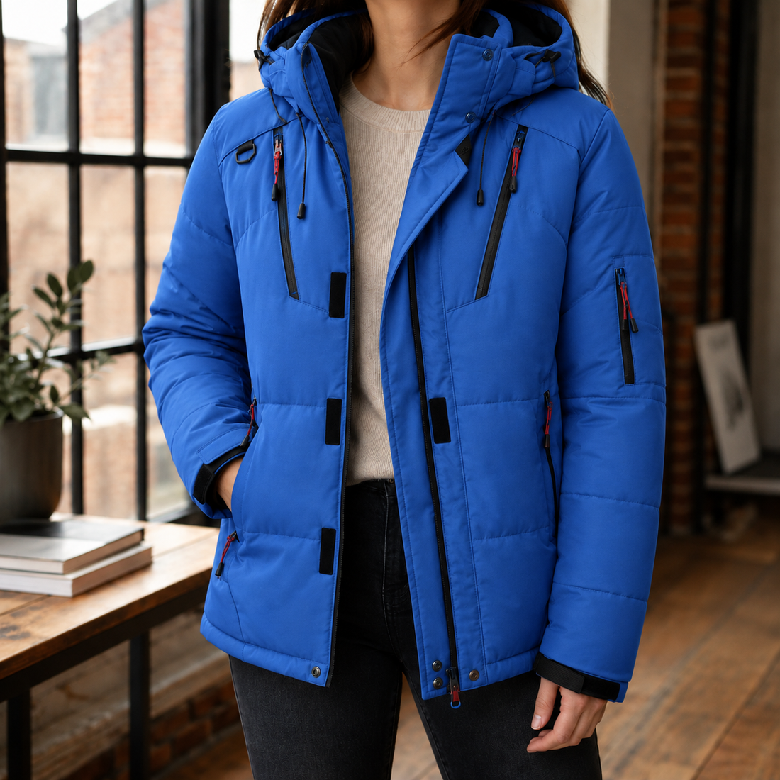 Natalia-Jade Utility Coat - Blue