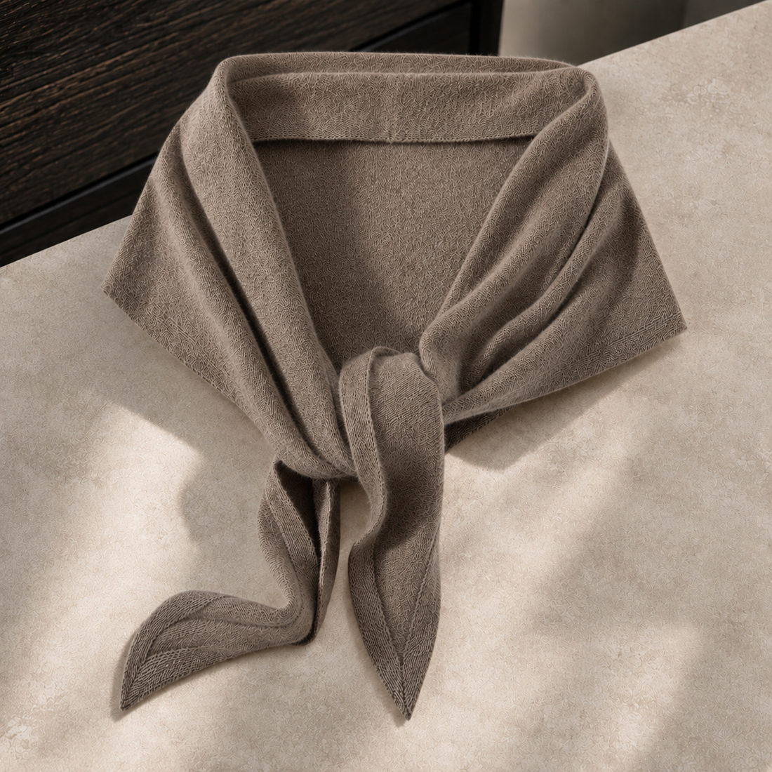 Bianca-Pearl Cashmere Wrap - Taupe