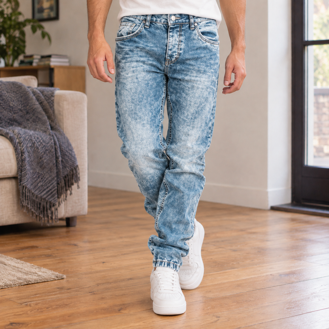 Callum-Scott Washed Jeans - Light Blue