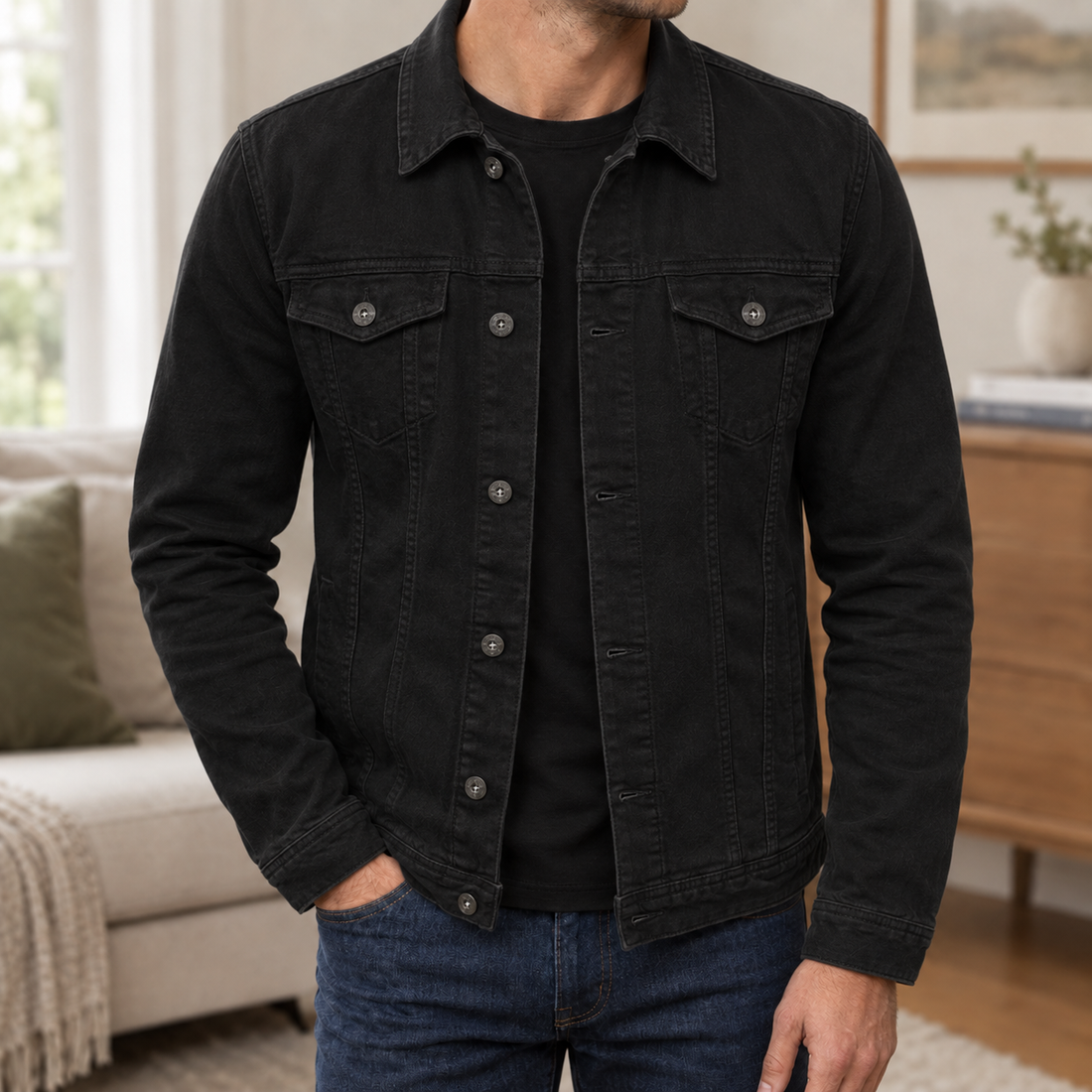 Ancel-Hayes Denim Jacket - Black