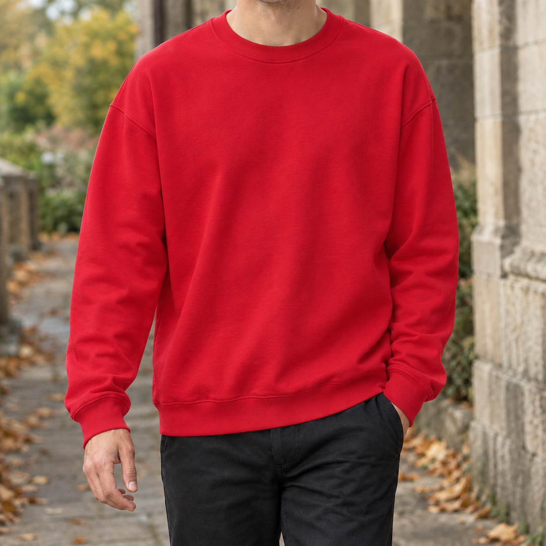 Magnus-Ellis Lightweight Sweatshirt - Round Neck-red