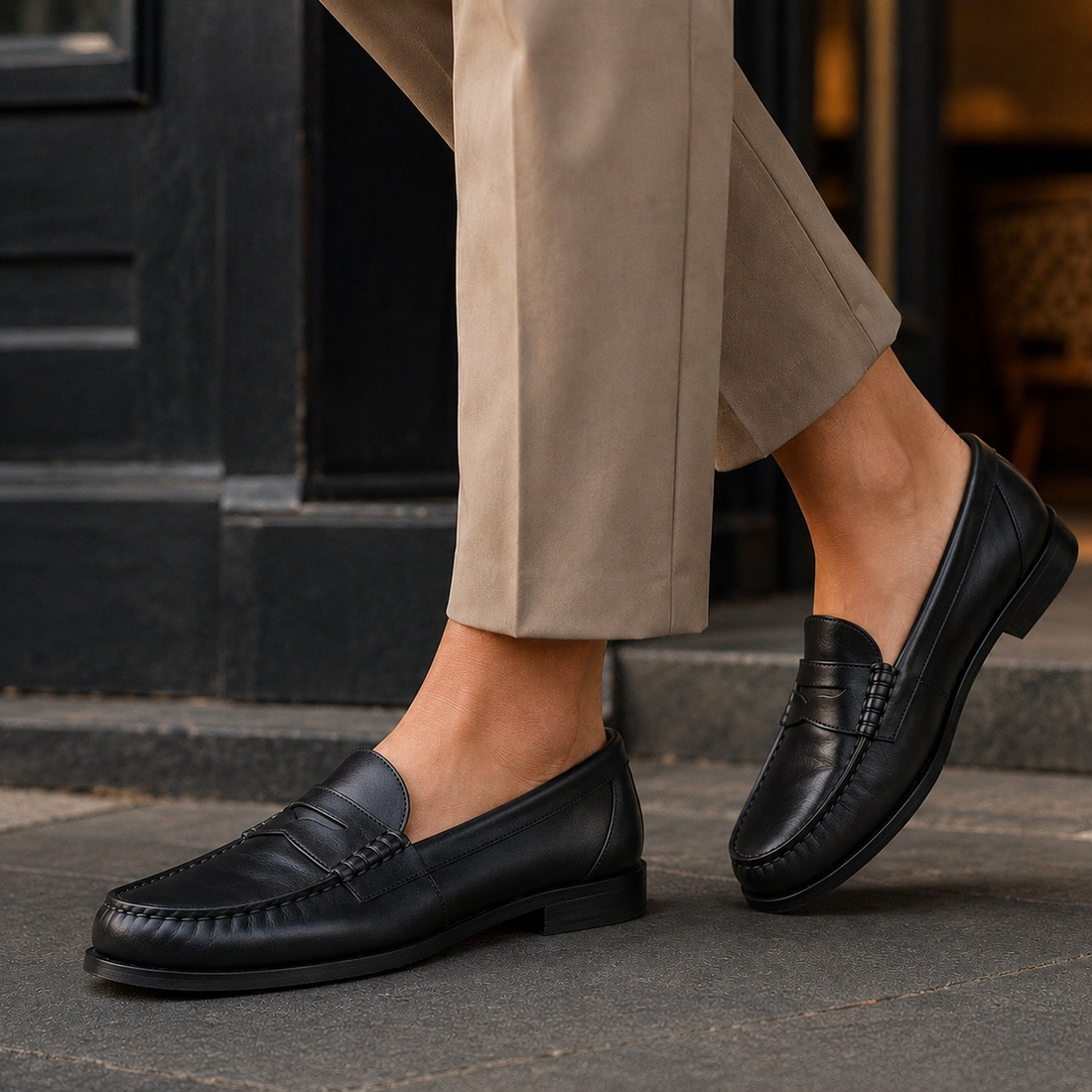 Ricciardi Leather Loafers - Black