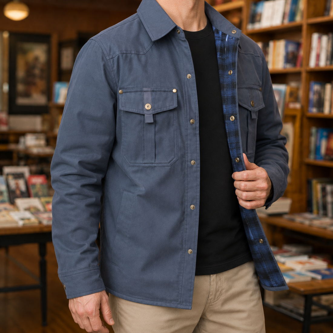 Ramsey-Stone Utility Jacket - Blue