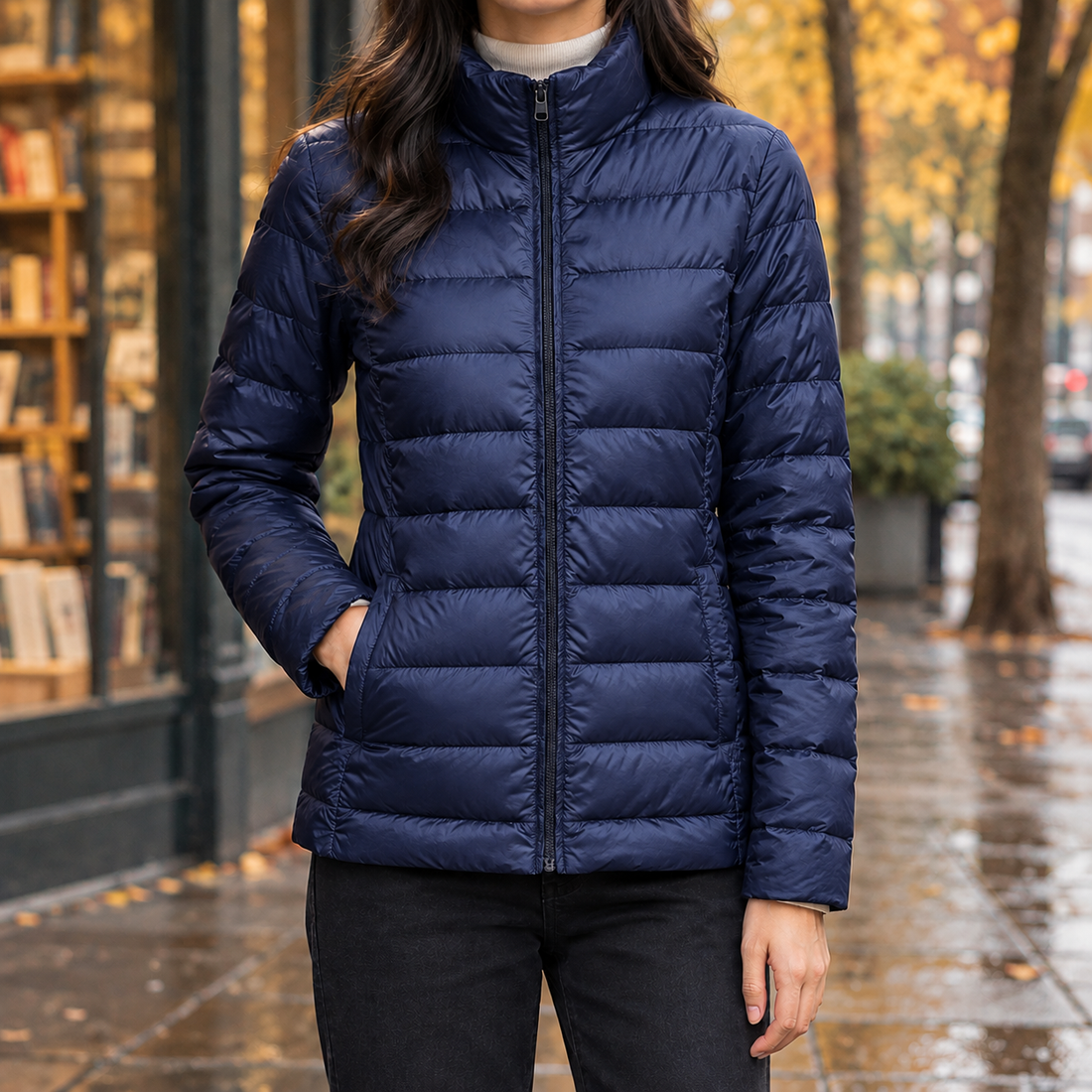 Berenice-Lane Cashmere Jacket - Navy Blue
