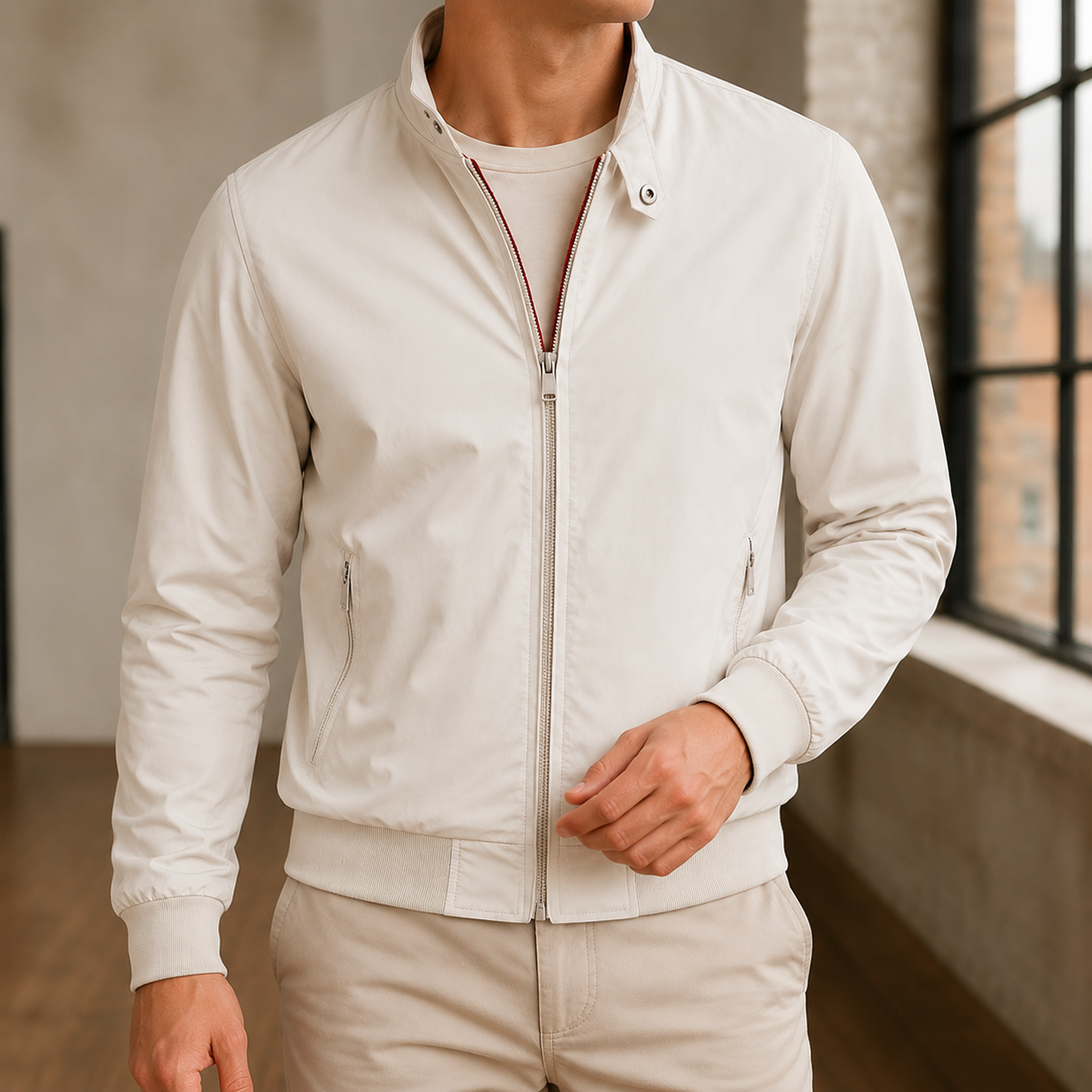 Sebastian-West Bomber Jacket - White