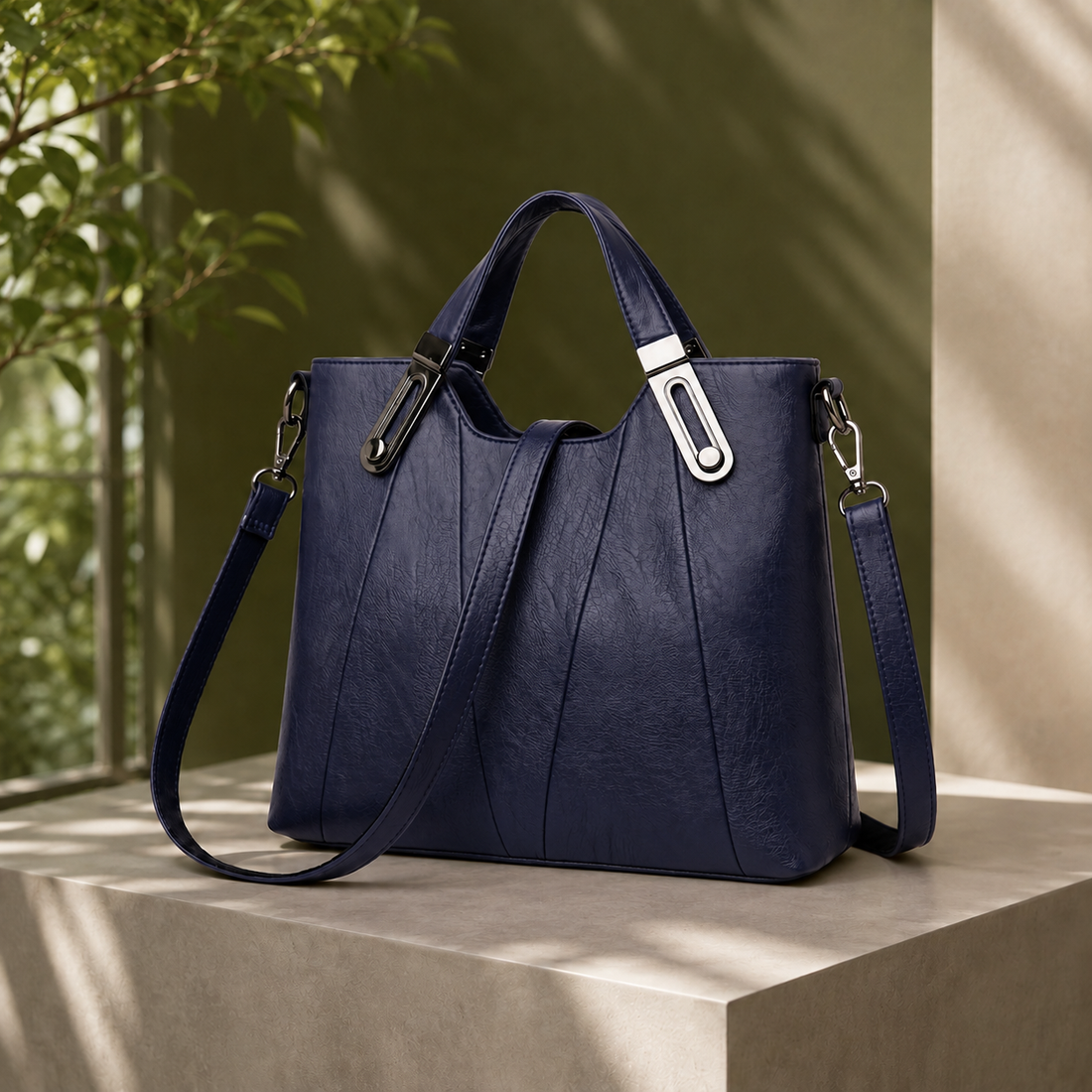 Bertelli Paneled Tote - Blue