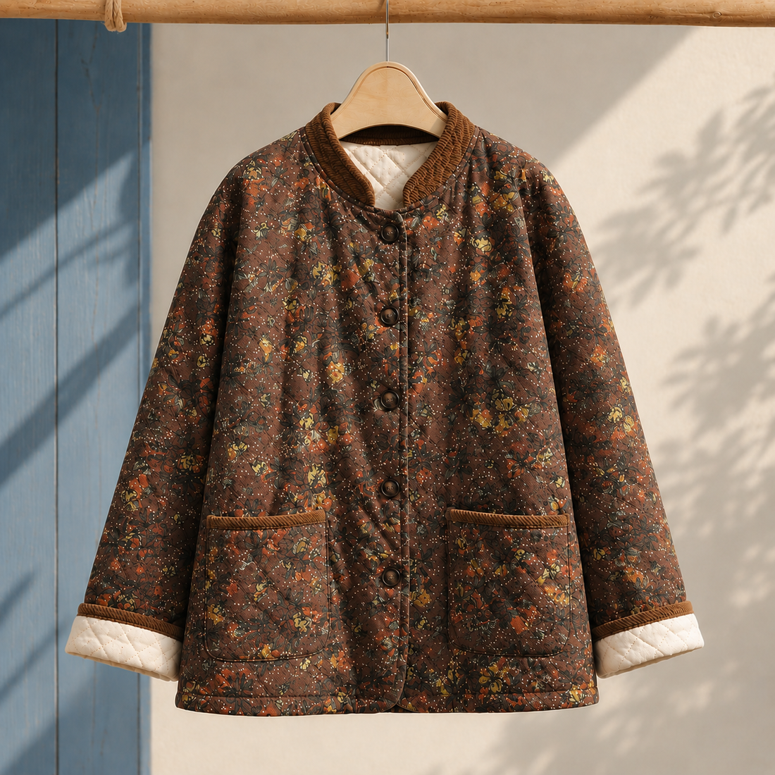 Violetta-Marie Floral Jacket - Coffee