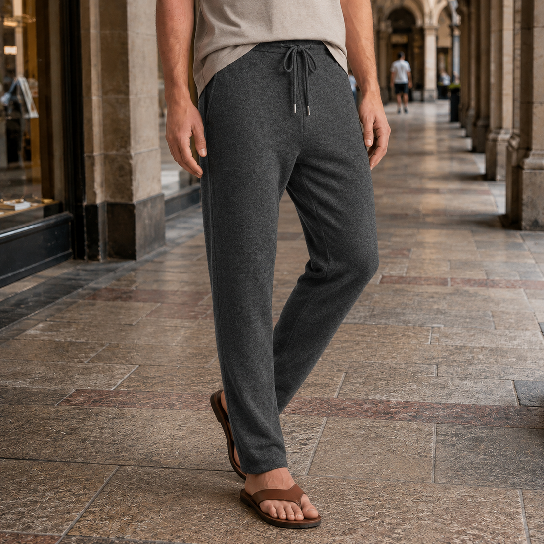Lorcan-Wade Merino Wool Pants - Dark Gray