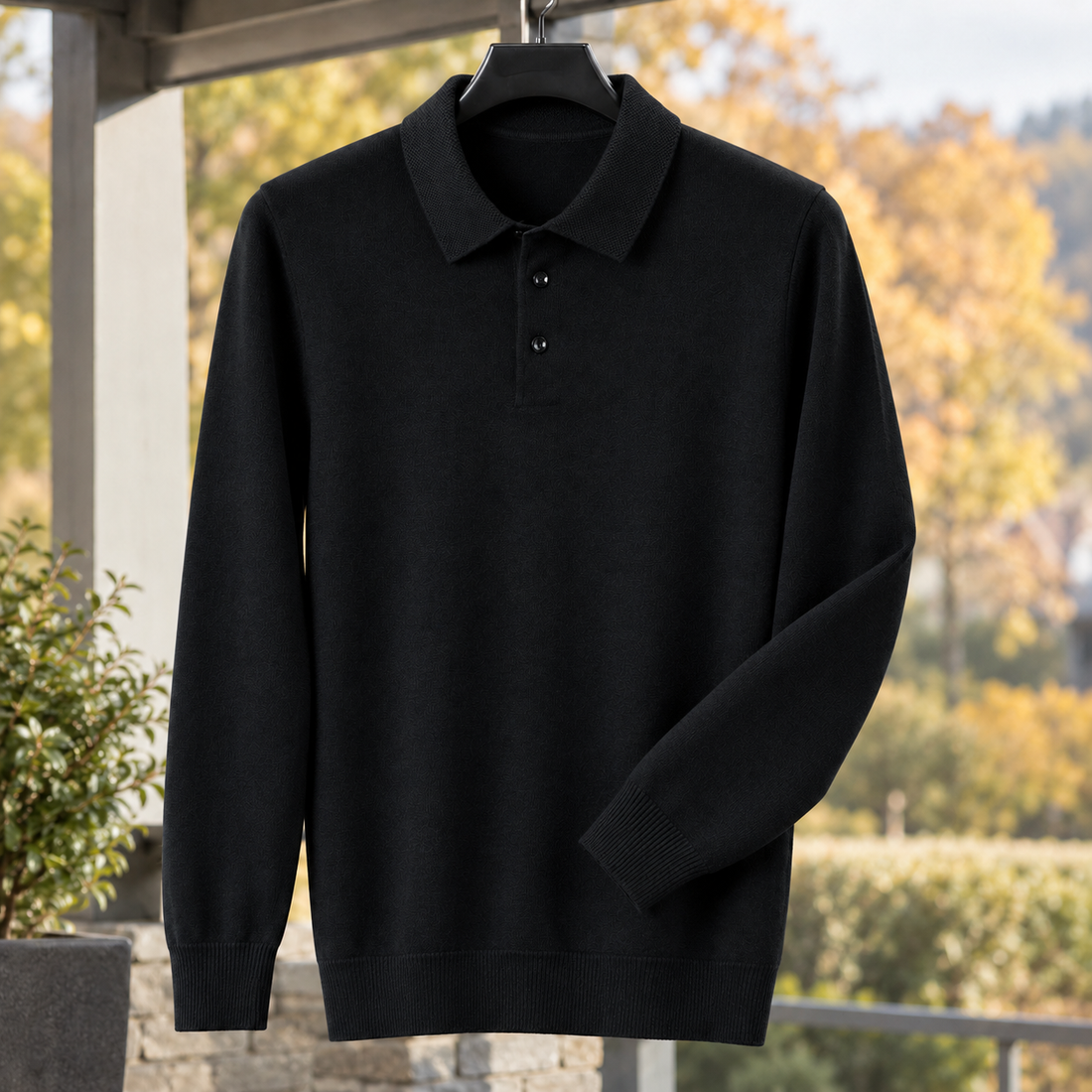 August-Reid Wool Sweater - Piano Black