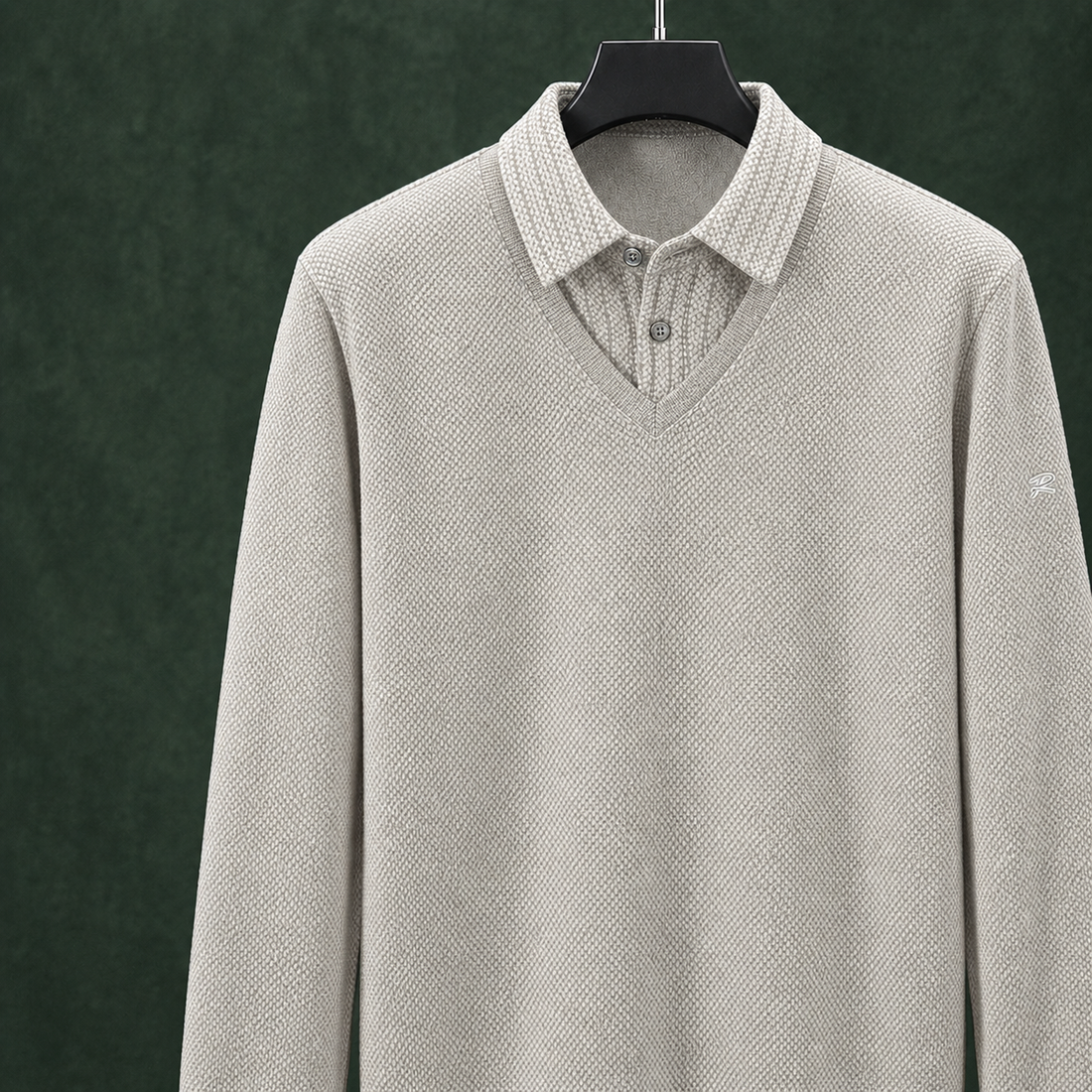 Desmond-Stone Layered Sweater - Beige
